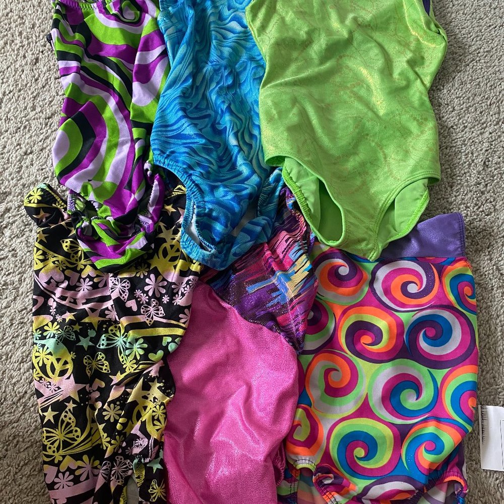 6 Child Medium Gymnastics Leotards